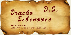 Draško Sibinović vizit kartica